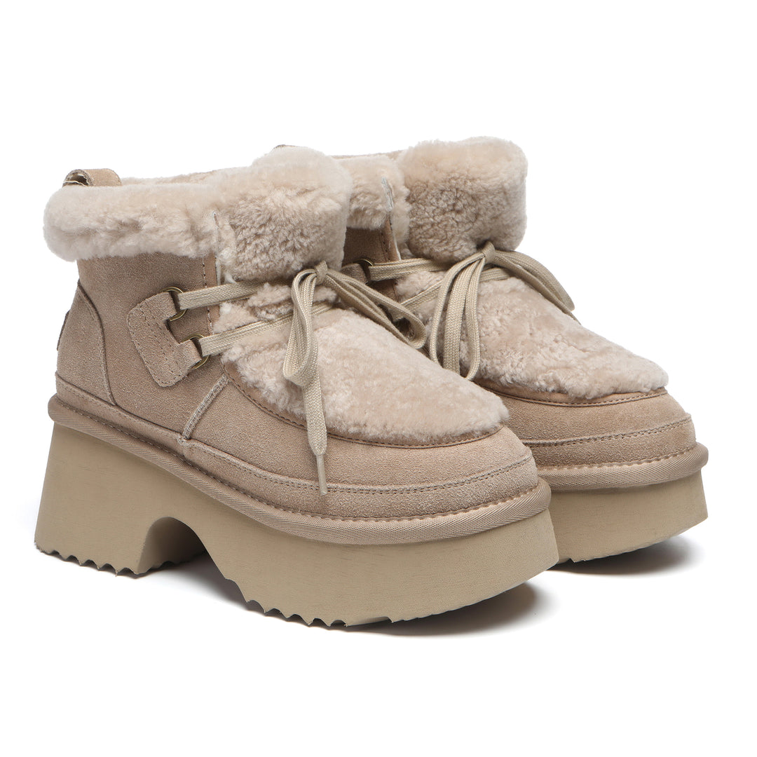 UGG Platform Lace-up Shearling Upper Boots - UGG Direct Online