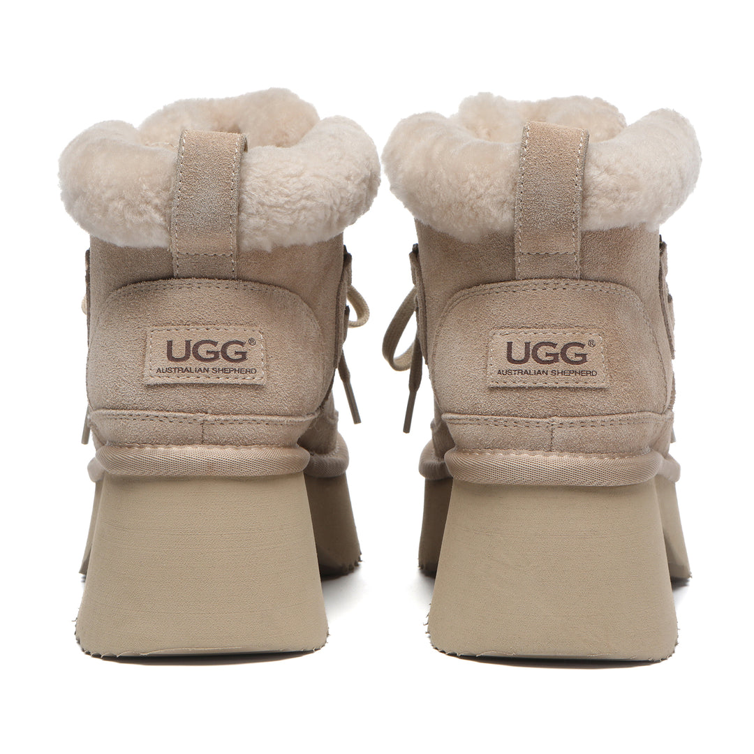 UGG Platform Lace-up Shearling Upper Boots - UGG Direct Online