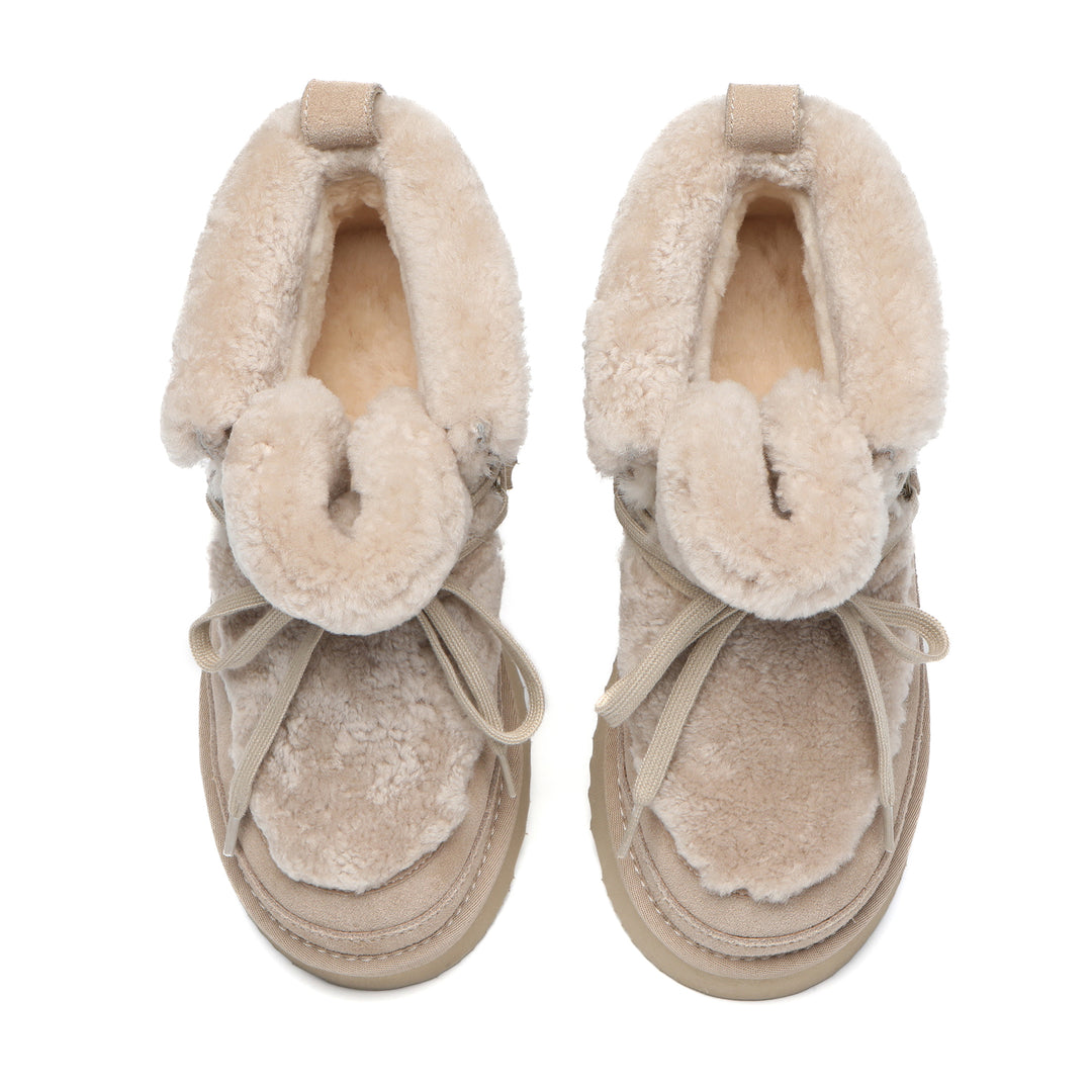 UGG Platform Lace-up Shearling Upper Boots - UGG Direct Online
