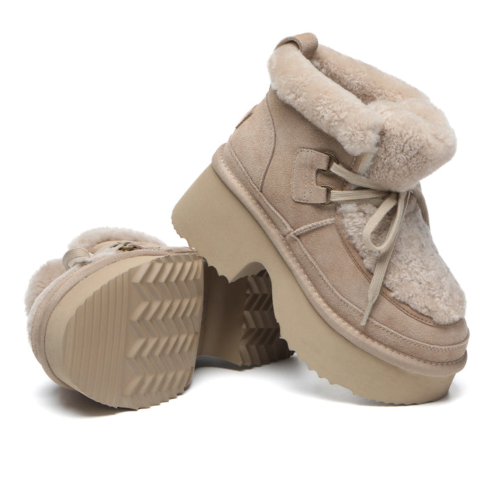 UGG Platform Lace-up Shearling Upper Boots - UGG Direct Online