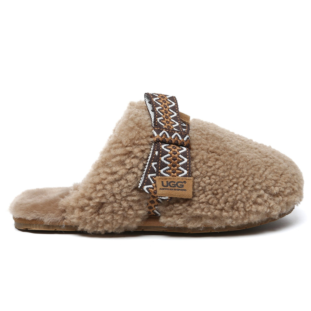 Wool Bow Stitch UGG Slippers - UGG Direct Online