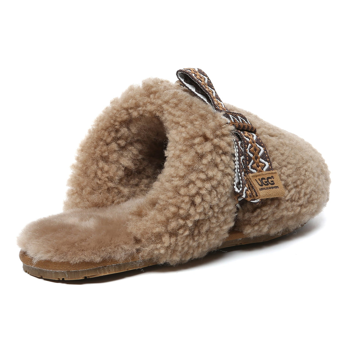 Wool Bow Stitch UGG Slippers - UGG Direct Online