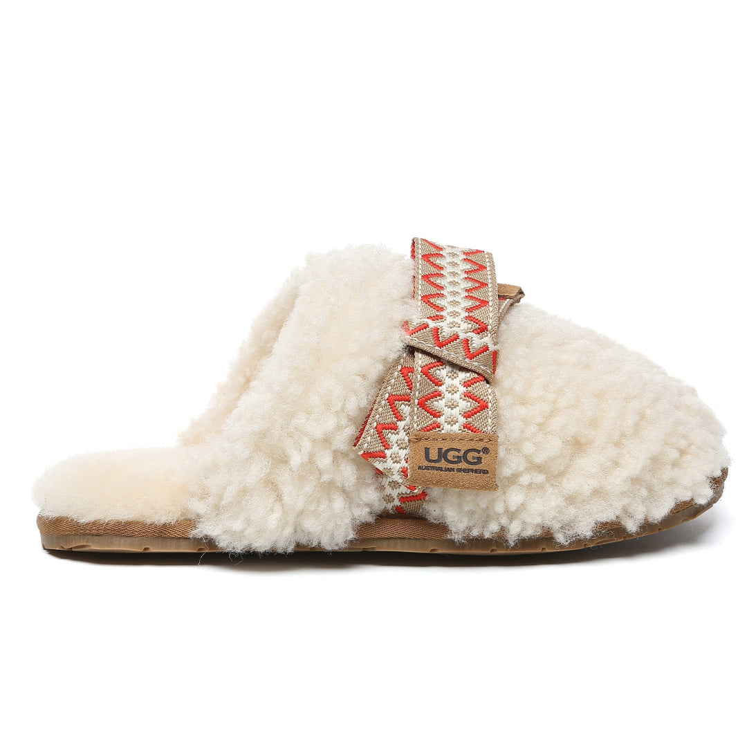 Wool Bow Stitch UGG Slippers - UGG Direct Online