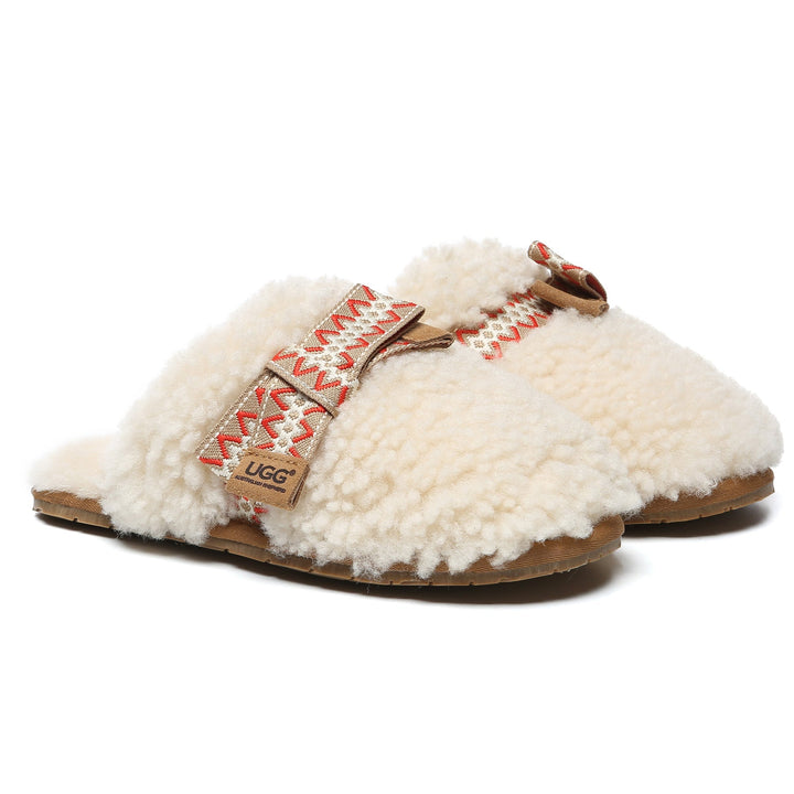 Wool Bow Stitch UGG Slippers - UGG Direct Online