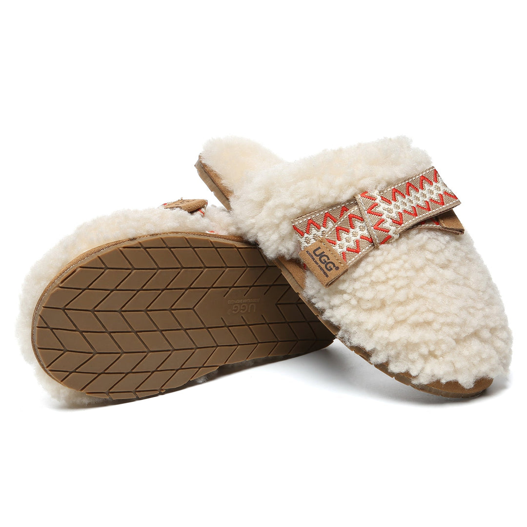 Wool Bow Stitch UGG Slippers - UGG Direct Online